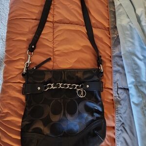 Coach Black Crossbody Bag Sleek Design